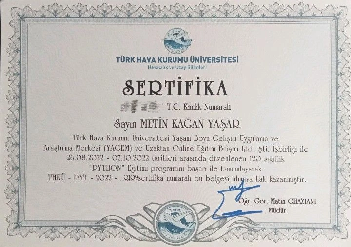 Depremzedelere yönelik düzenlenen canlı ders katılım sertifikası